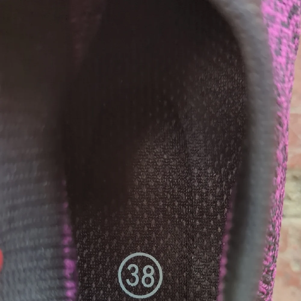 Women's Purple/Black Knit Slip-On Walking Sneakers - Picture 7 of 7